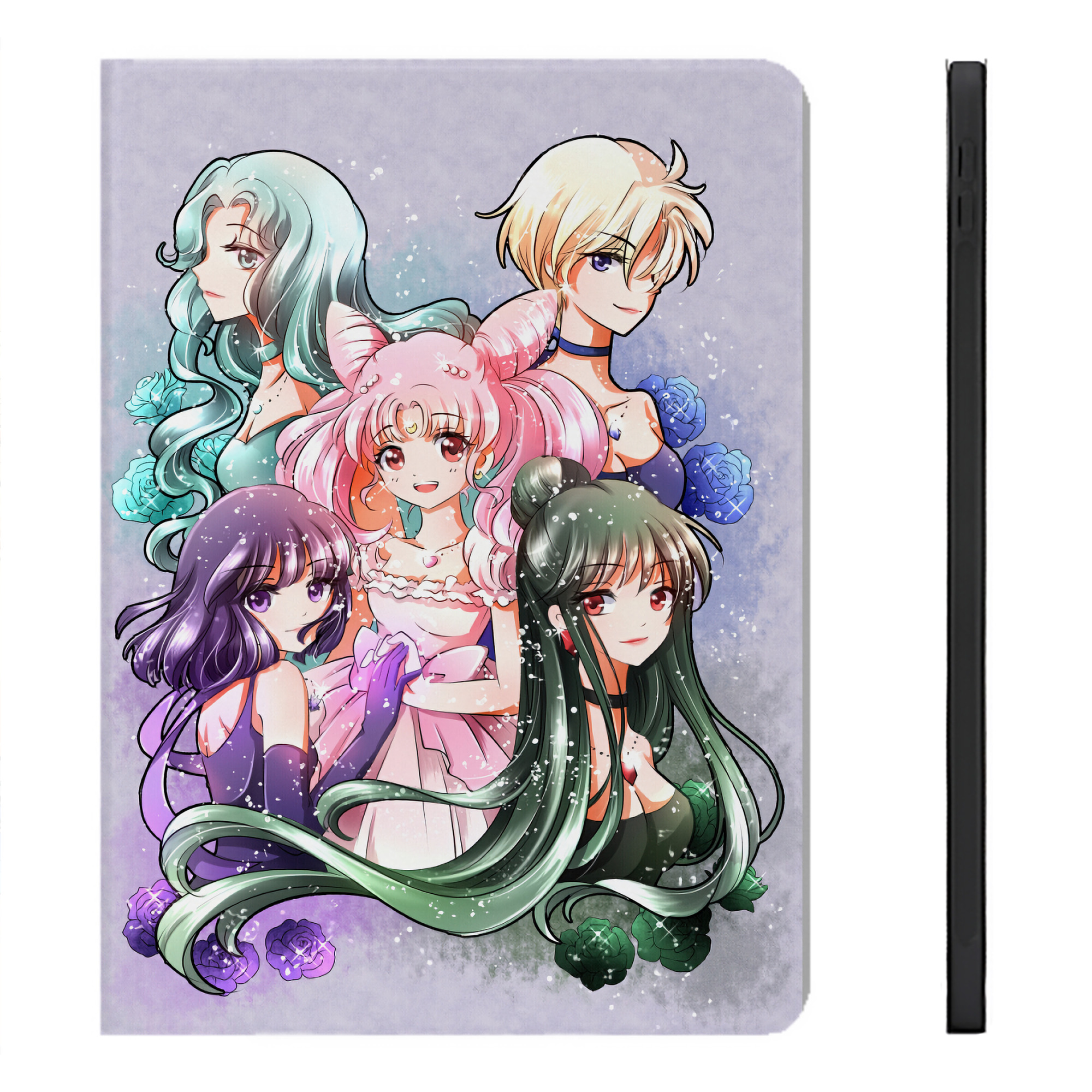 （画像用） 美少女戦士セーラームーン Sailor Moon IPadケース ペンホルダー付き ブックスタイルデザイン